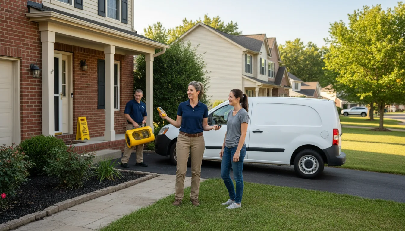 Residential water damage restoration in Estherwood, LA